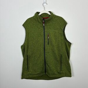 Orvis Heather Sweater Fleece Full Zip Vest Mens XXL Gorpcore Outdoors Sporty